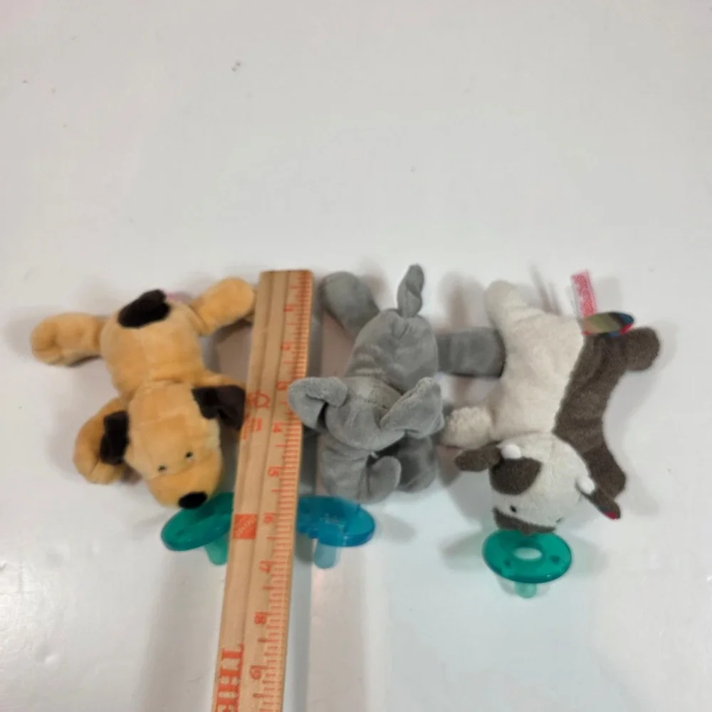 Wubbanub Pacifier Plush Lot dog Elephant